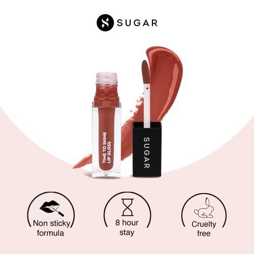 "Sugar Cosmetics lip gloss for natural look"