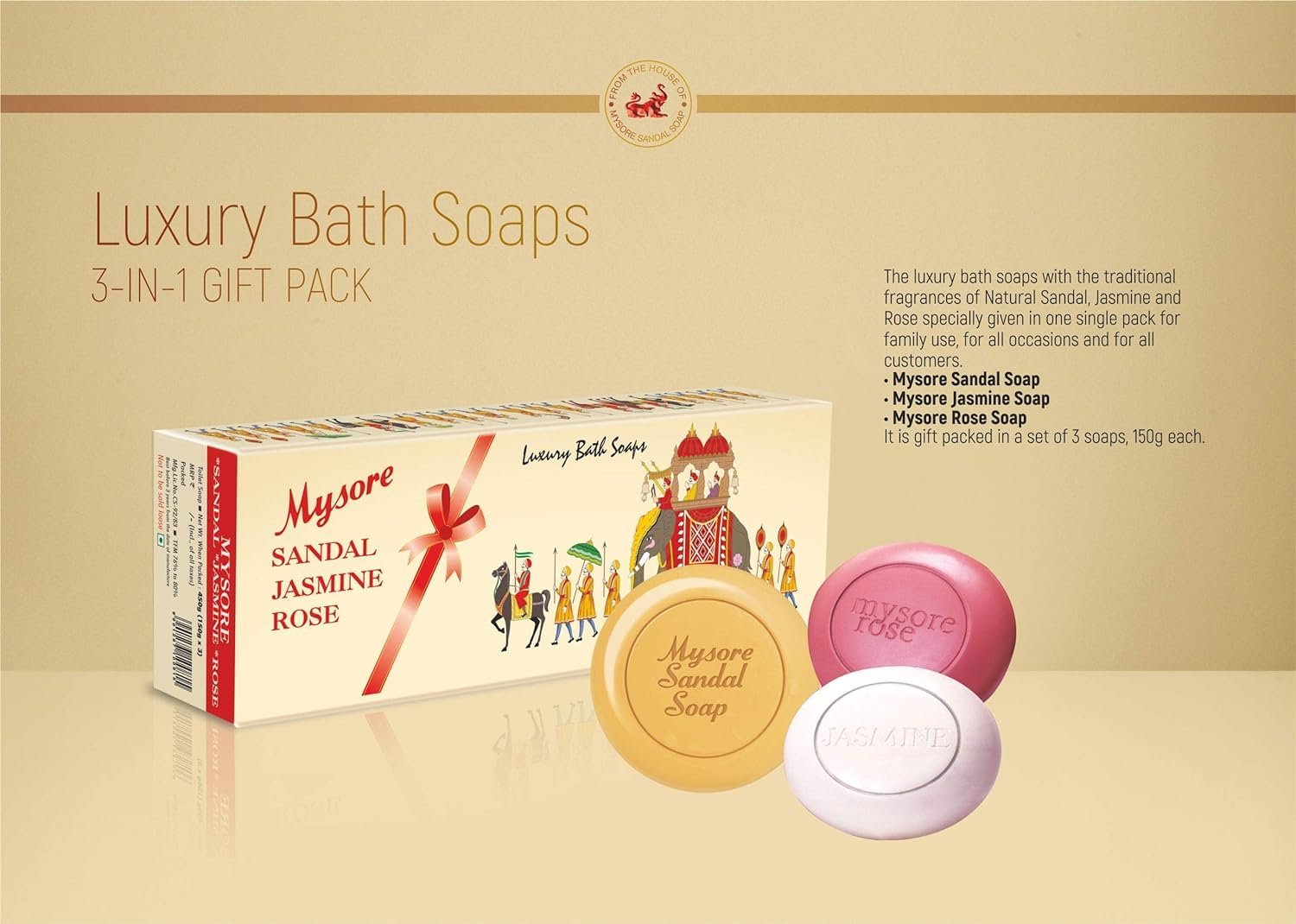 Mysore Sandal Jasmine and Rose Soap: A Fragrant Journey to Skin Bliss